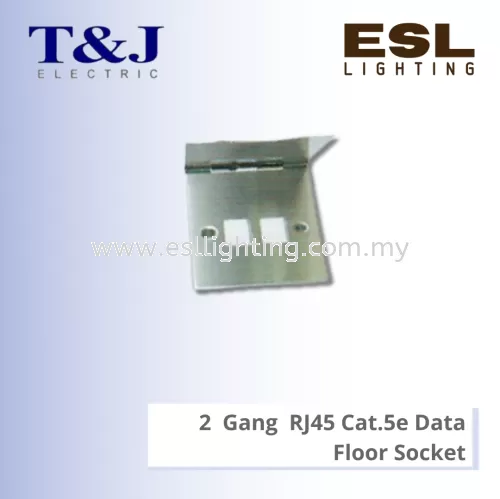  T&J 2 Gang RJ45 Cat.5e Data Floor Socket - CM8502PCM-WSS