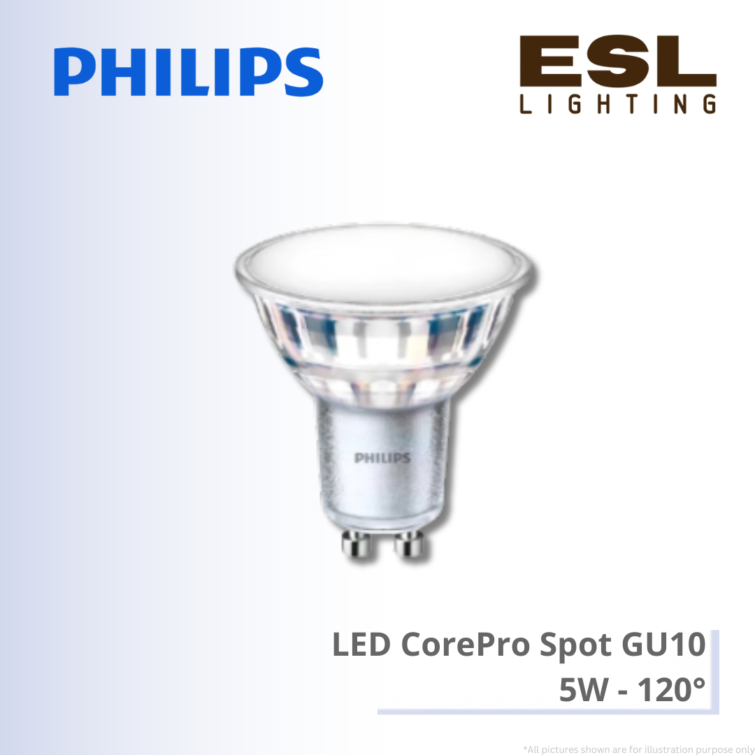 PHILIPS LED CorePro Spot GU10 5W 120掳 - 929002981202 / 929002981302 / 929002981402