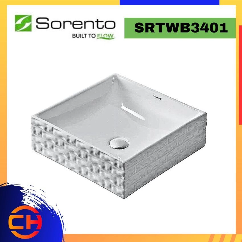 SORENTO COUNTER TOP DESIGNER BASIN SRTWB3401 ( L410xW410xH135mm )