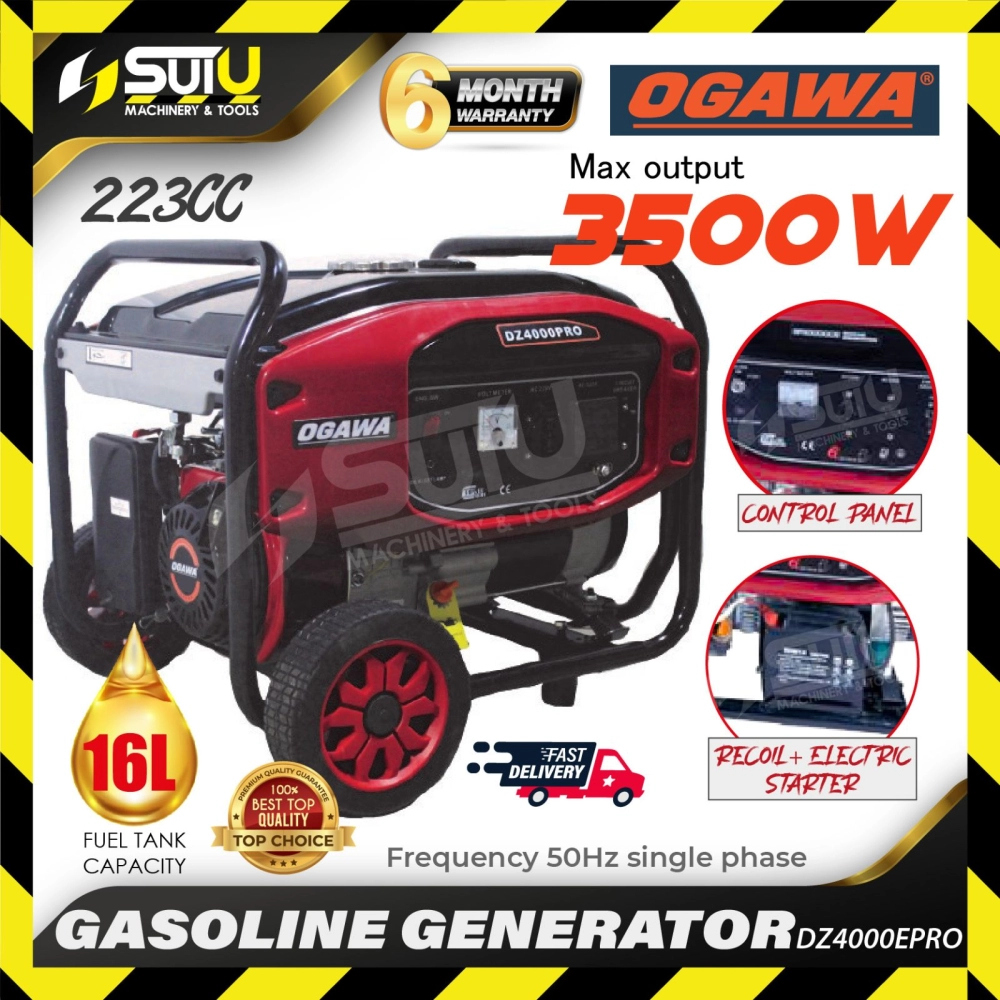 OGAWA DZ4000EPRO 223CC Gasoline Generator / Penjana  3500W