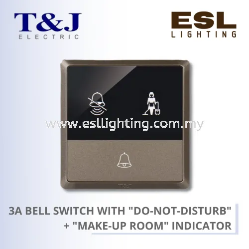 T&J SWITCHES INFINIT SERIES 3A BELL SWITCH WITH "DO-NOT-DISTURB" + "MAKE-UP ROOM" INDICATOR - HC4201DMB HC4201DMB-SBL HC4201DMB-MSB HC4201DMB-PS7 HC4201DMB-ST5