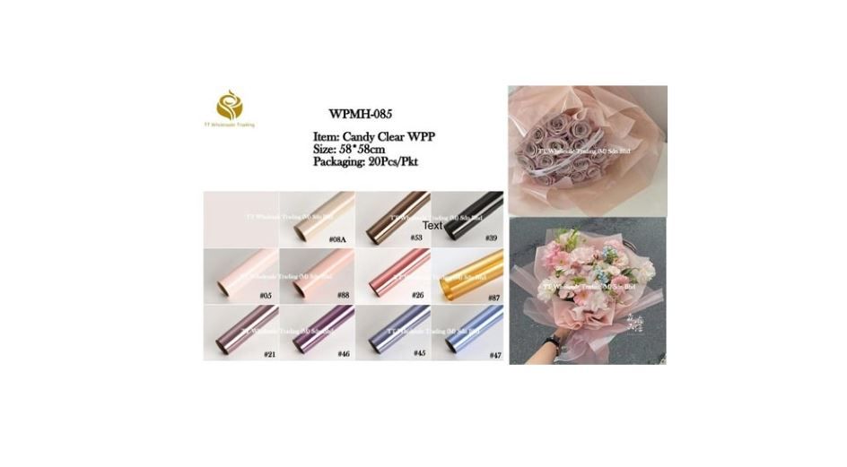 Candy Clear Wrapping Paper / Premium Crystal Clear Wrapping Paper– Soft Colors & Transparent Shine (WPMH-085)
