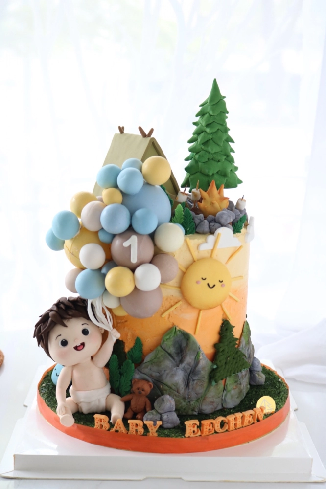 Camping Baby Cake