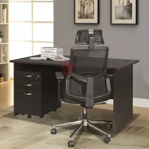 1200mm | 1500mm | 1800mm office table | Rectangular Office Table c/w Mobile Pedestal 2D1F | Standard Table | Meja Pejabat | Meja Office