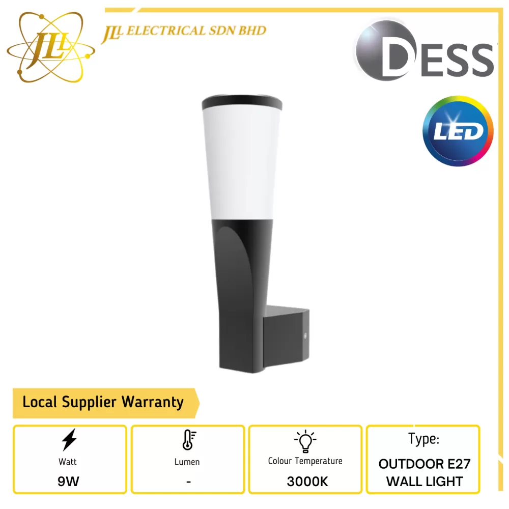 DESS GL15704 9W 240V 3000K OUTDOOR WALL LIGHT