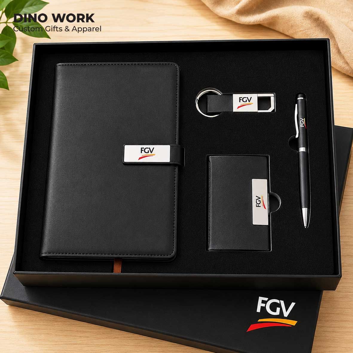 Premium Executive Gift Set – Notebook, Card Holder, Keychain & Pen