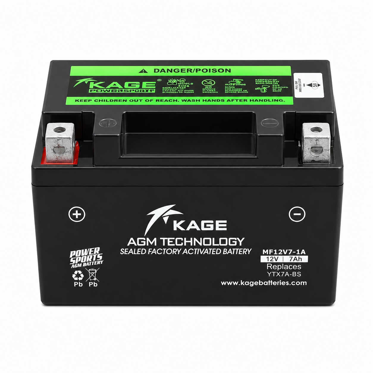 YTX7A-BS KAGE - Bateri CB250/VFR100/CB900F/JETZ125/SYM VF3 VF3I 185/DEMAK EVOZ125R