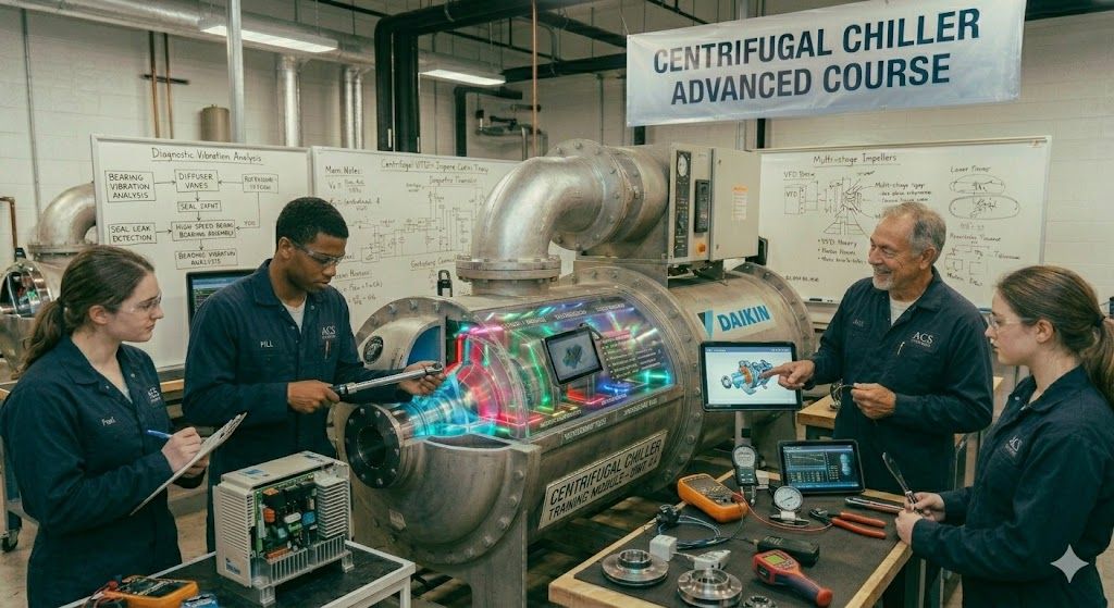 Centrifugal chiller repair training