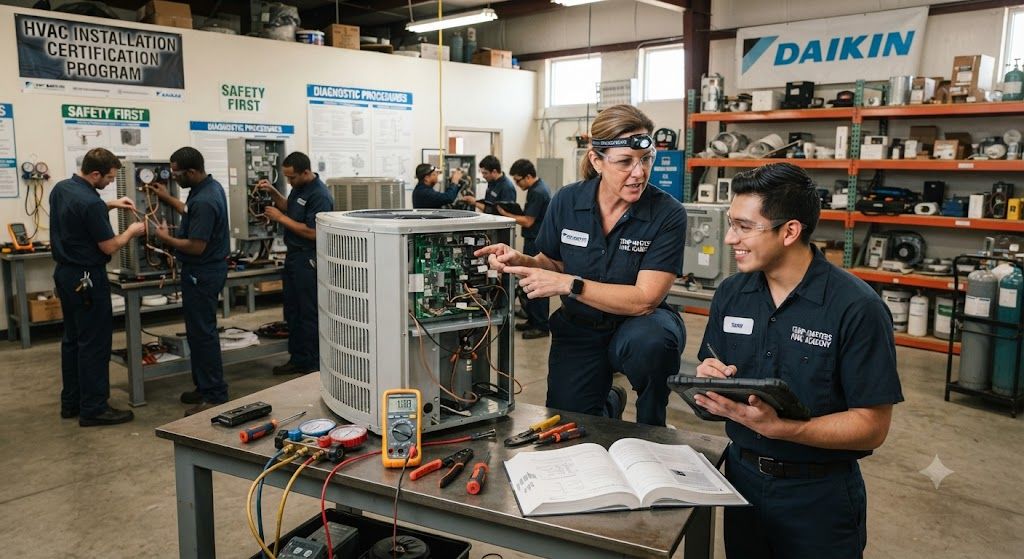 HVAC installation technician certification