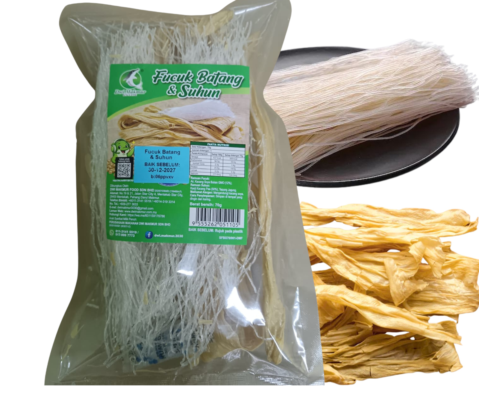 Bean Curd Sticks with Glass Noodles 70 Grams RM4.25 X 5 Units C.Dwi Makmur