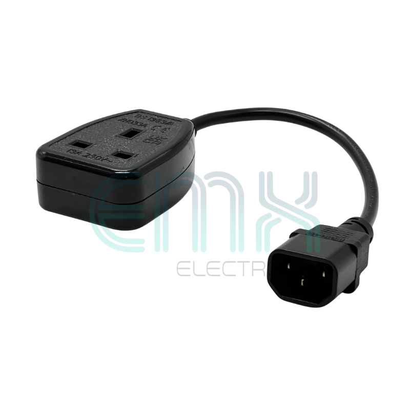 E2713 UK 3 PIN SOCKET TO IEC C14 CABLE