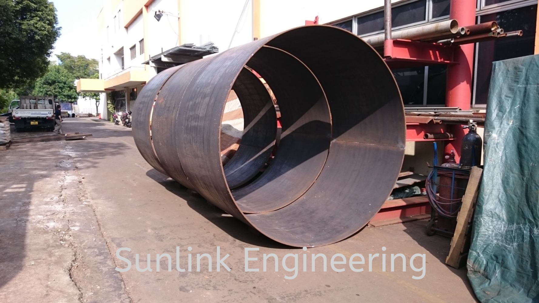 Heavy Duty Mild Steel Plate Rolling to Cylinder