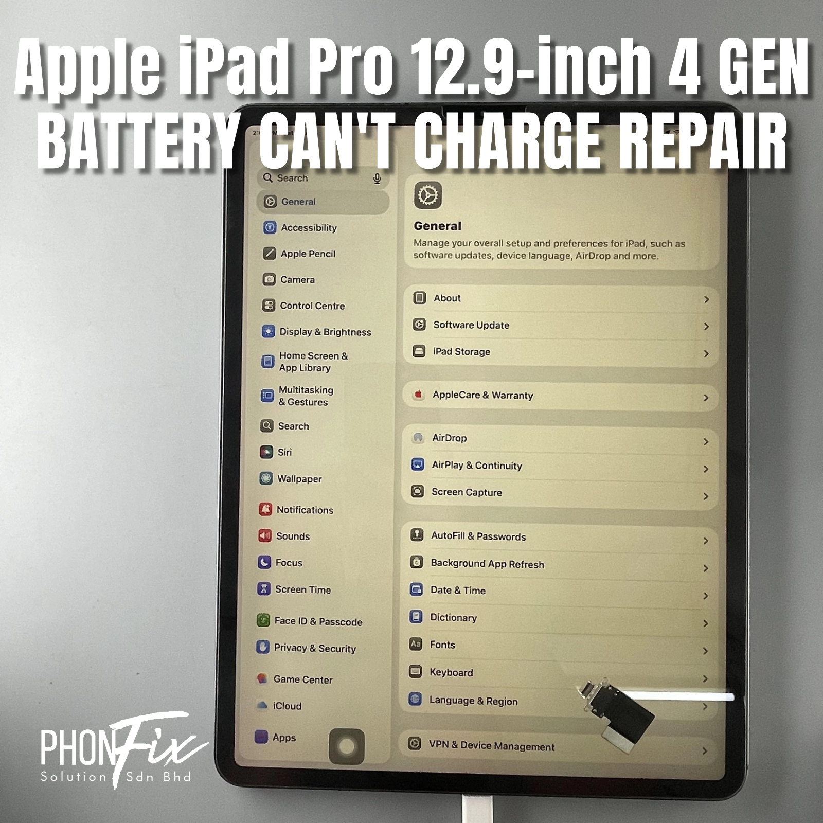 IPAD PRO 12.9 GEN 4 CHARGING PORT REPAIR SERVICE