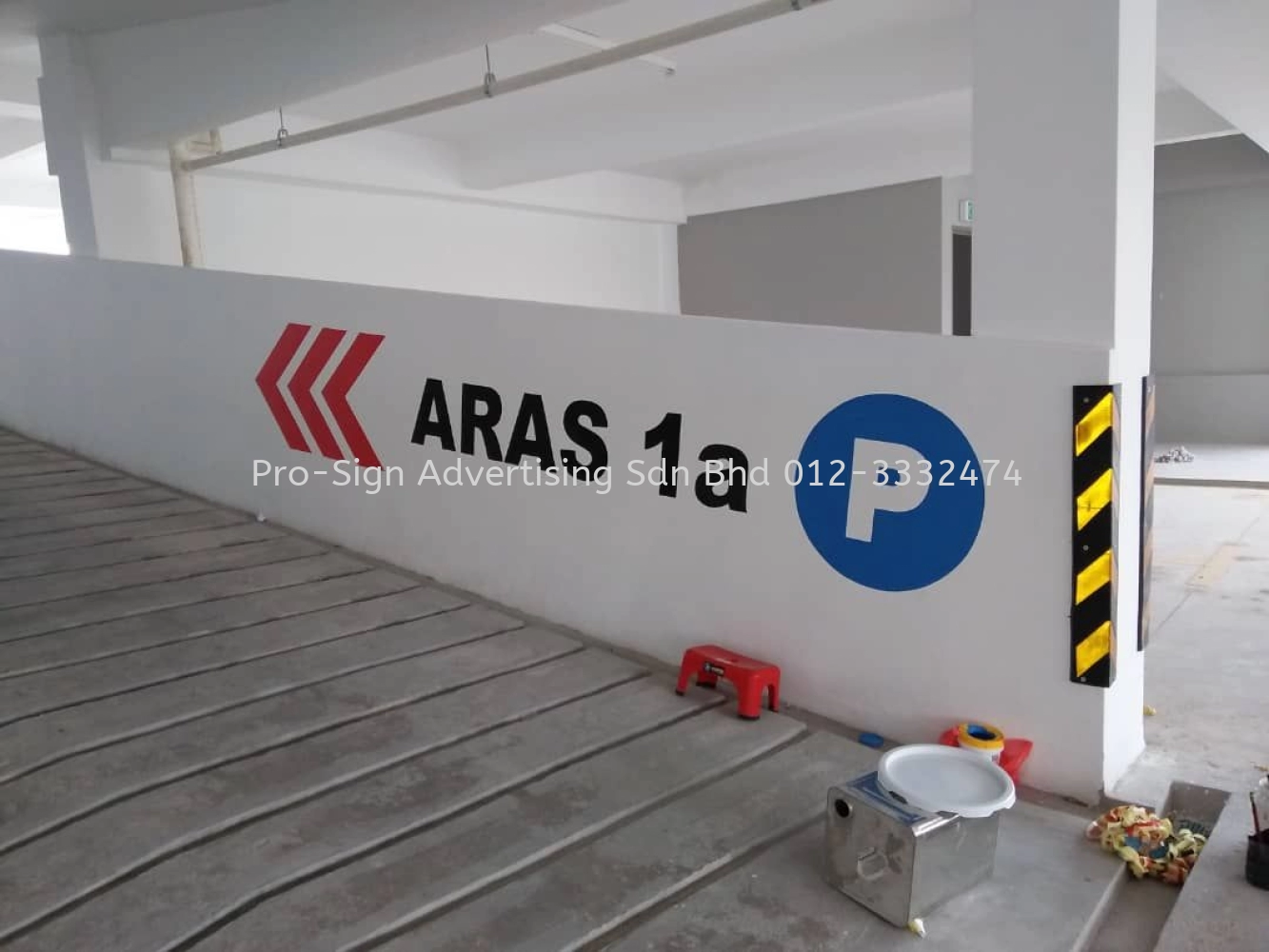 CARPARK WALL PAINTING SIGN