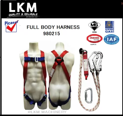 PICASAF 980215 FULL BODY HEAVY DUTY SAFETY HARNESS SET  [SIRIM]