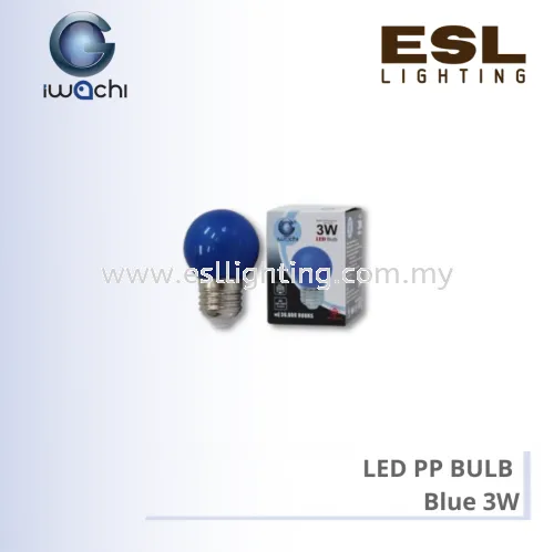 IWACHI LED PP BULB BLUE 3W