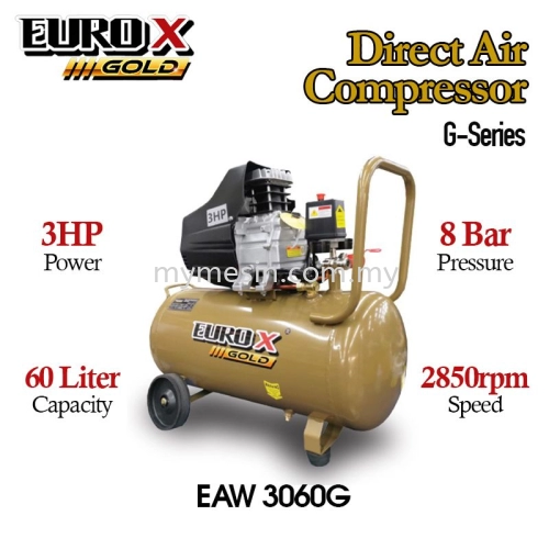 EUROX GOLD EAW 3060G 60L 3HP Direct Driven Air Compressor [Code: 8461]