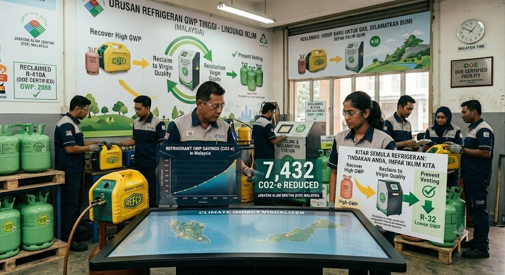 refrigerant recycling climate impact Malaysia DOE