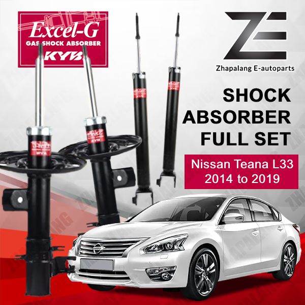 KYB Excel-G Full Set Shock Absorbers Front Rear Strut Kit for Nissan Teana L33 2014-On Premium Gas Twin Tube Suspension 4-Piece Replacement
