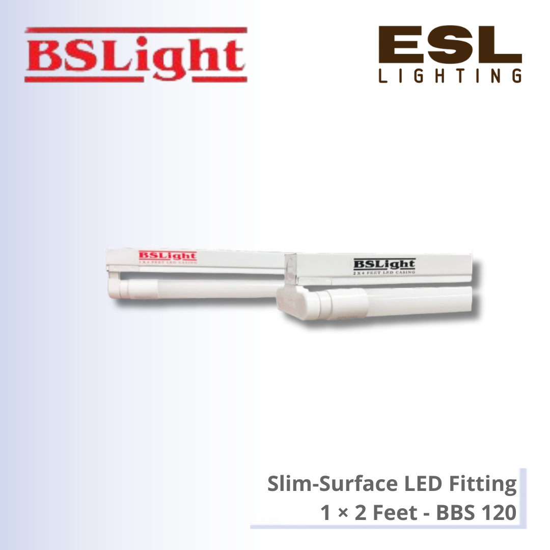 BSLight Slim-Surface LED Fitting 1 × 2 Feet - BBS 120