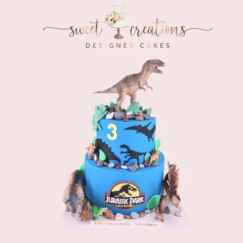 2 Tiers | Jurassic World | For Children | Fondant Cake