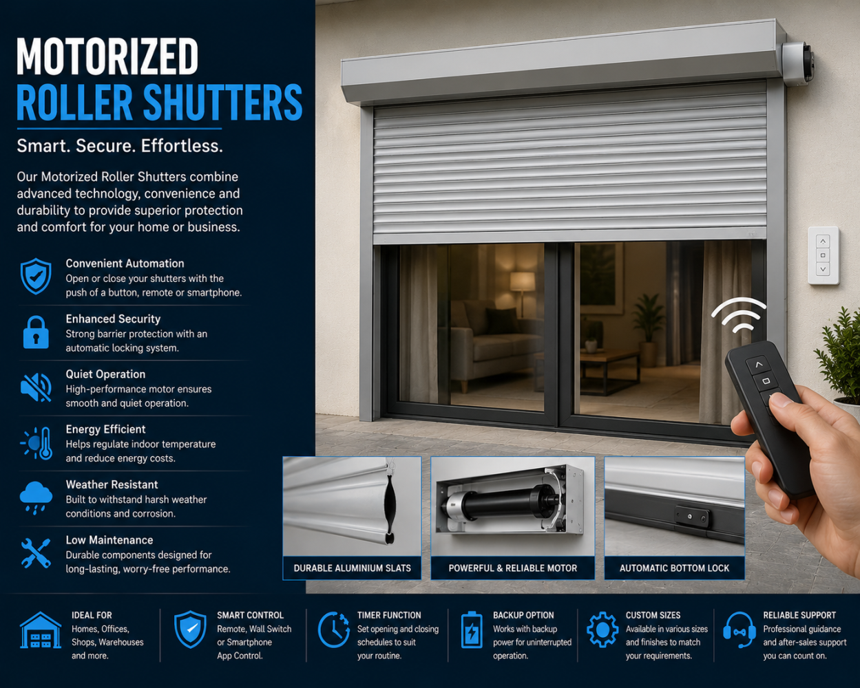 Motorized Roller Shutters