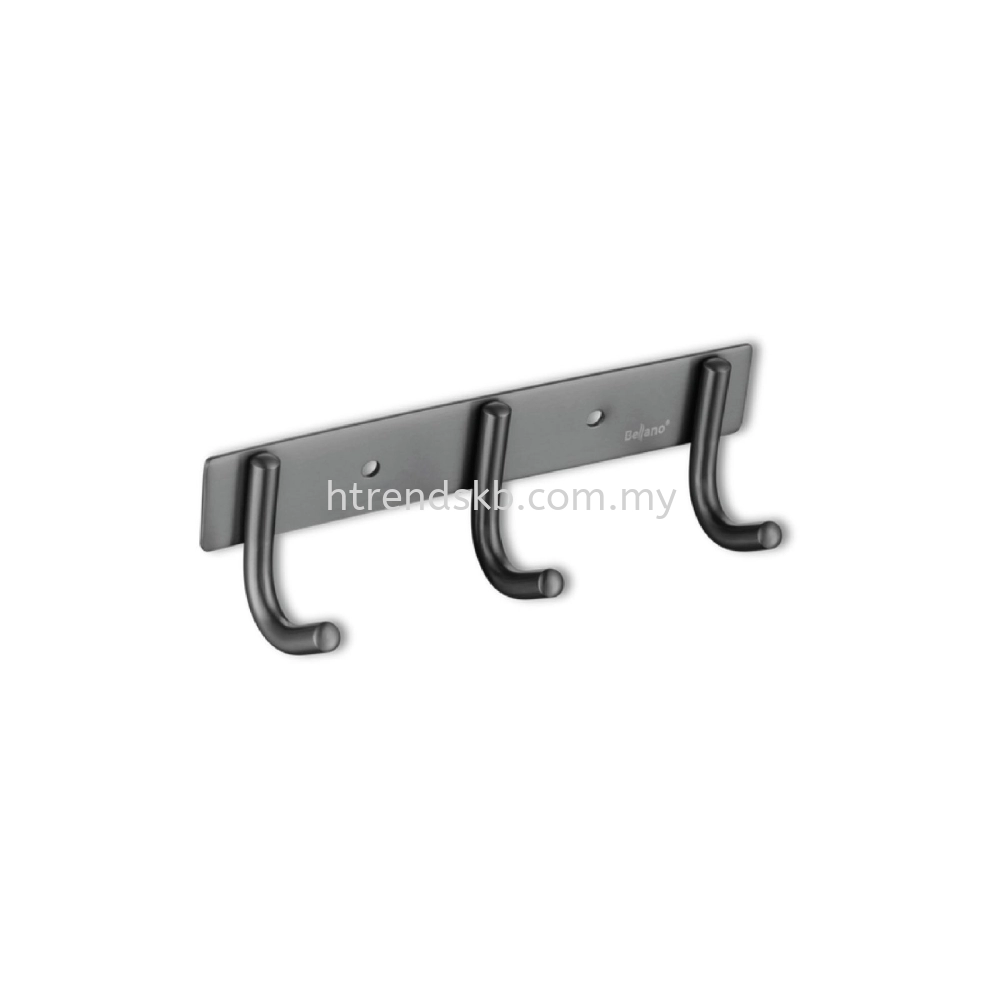 Bellano Hook Bar Single 3 Hook (Metal Grey) BLN79613-3MGSS