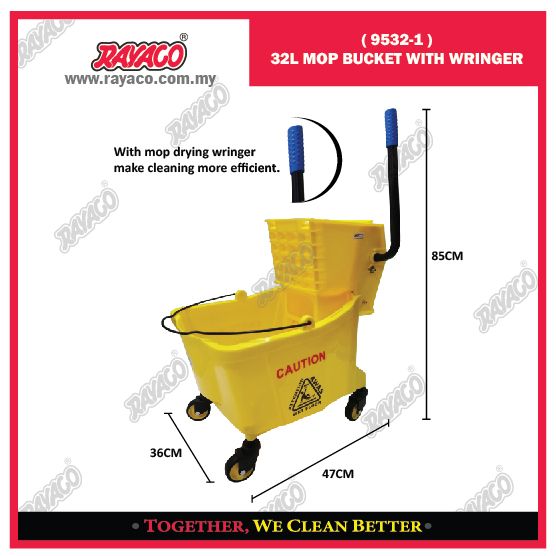 (9532-1) 32L MOP BUCKET WITH WRINGER