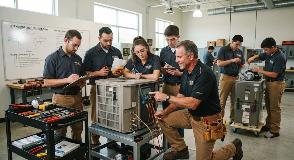 HVAC servicing skills training