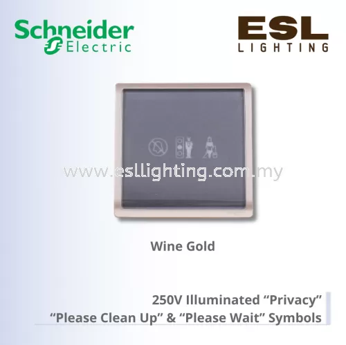 SCHNEIDER Pieno 250V Illuminated “Privacy”, “Please Clean Up” & “Please Wait” Symbols - E8231DMW_WG_G11