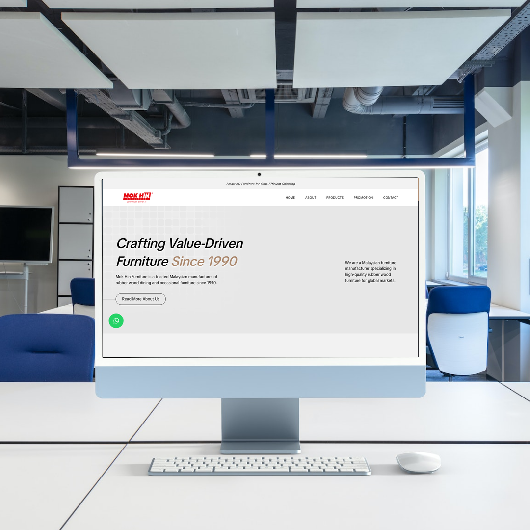 Mok Hin Furniture Sdn. Bhd. Website Design & SEO Case Study | Rubber Wood Furniture Exporter in Johor