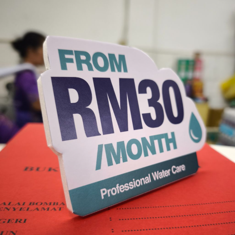 Custom 5mm Foamboard Table Display with Foldable Stand Printing Sabah Kota Kinabalu CCS