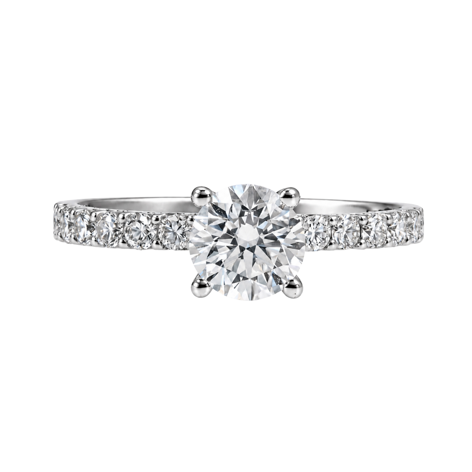 Roman & Co Evaris Star Bloom Split Shank Diamond Engagement Ring