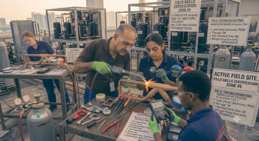 HVAC refrigeration brazing troubleshooting installation skills