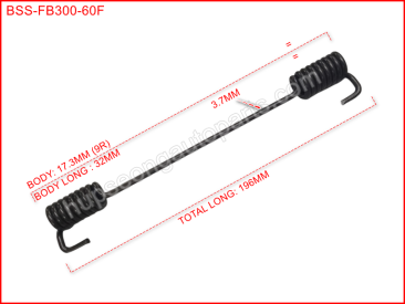 MITSUBISHI CANTER GUTS FRONT BRAKE SHOE SPRING #60=DOUBLETL195MM (BSS-FB300-60F)