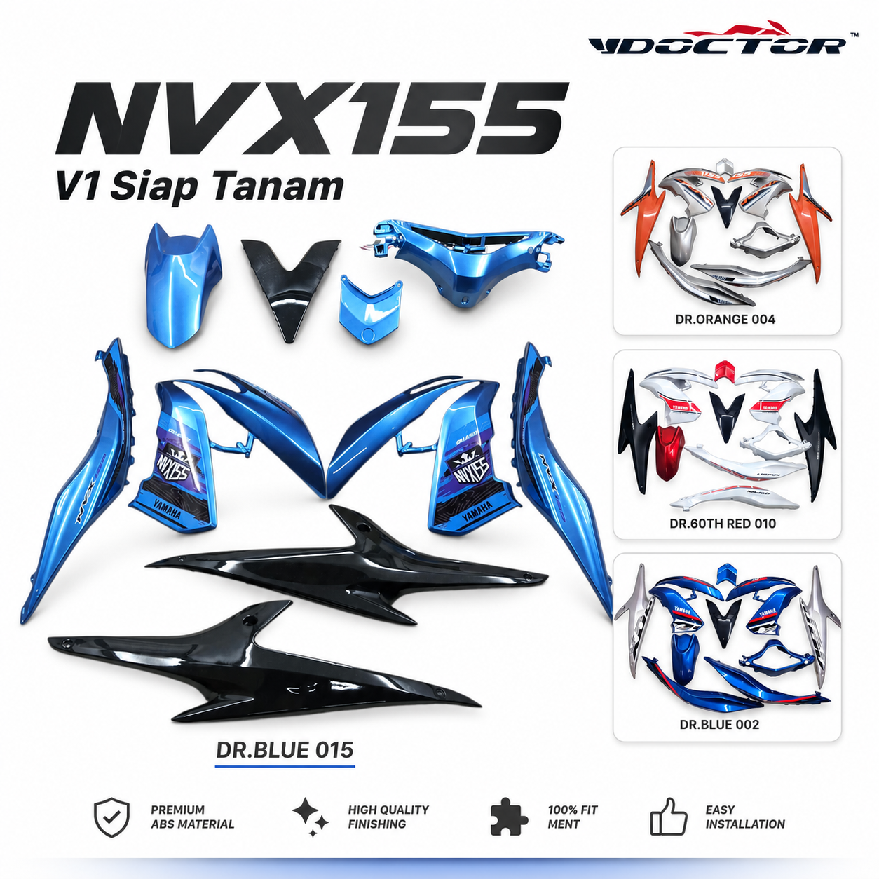 NVX155 V1 Doctor Siap Tanam Cover Set (19 Design)