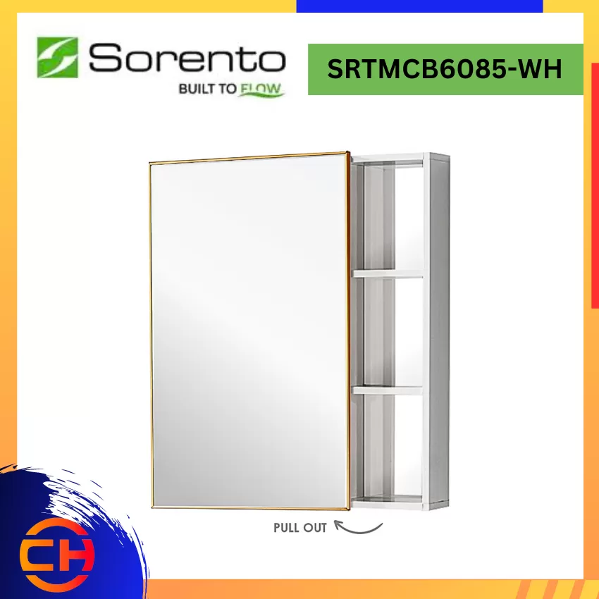 SORENTO BATHROOM FURNITURE SRTMCB6085-WH MIRROR CABINETS