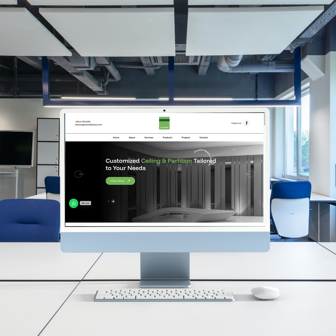 Ceiling Contractor Website Design & SEO | Seremban