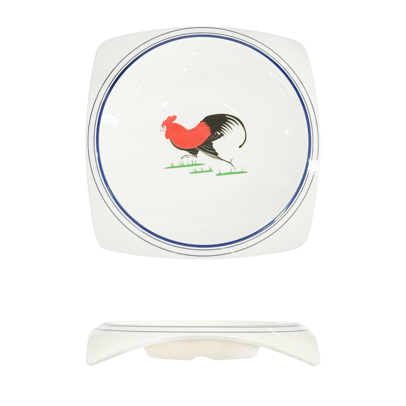 HR-SXGJ-9-Square-shallow-round-plate-9''-四方浅圆碟