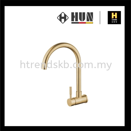 HUN Wall Sink Tap (Gold) HWT9215-A