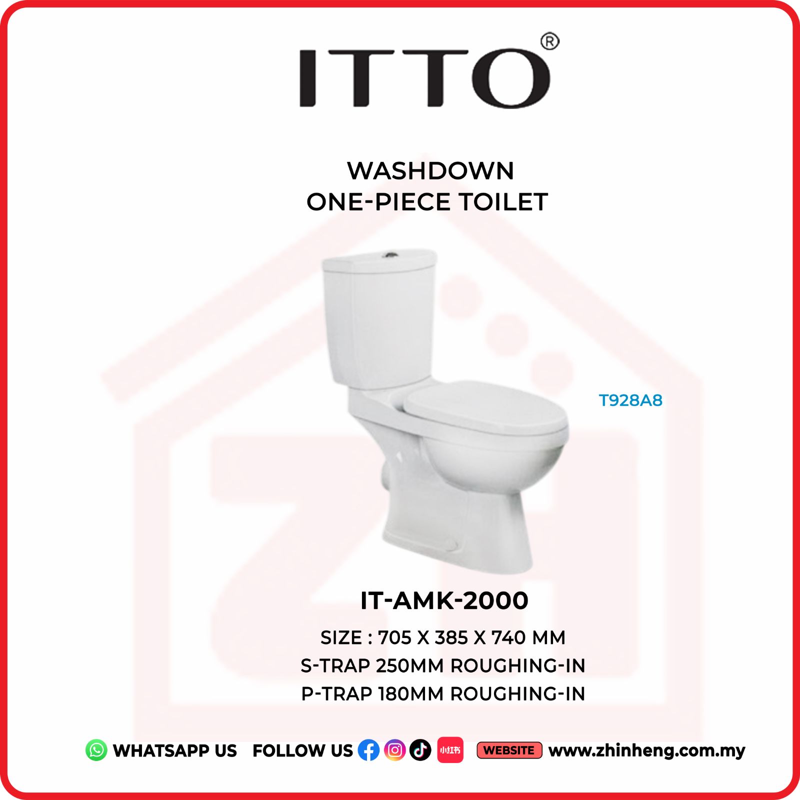 ITTO  Washdown Two-Piece Toilet  IT-AMK-2000