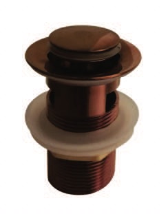 IT-KT-6/RG Pop-Up Basin Waste 1 1/4" with Overflow – Premium Rose Gold Ceramic Sink Waste Plug