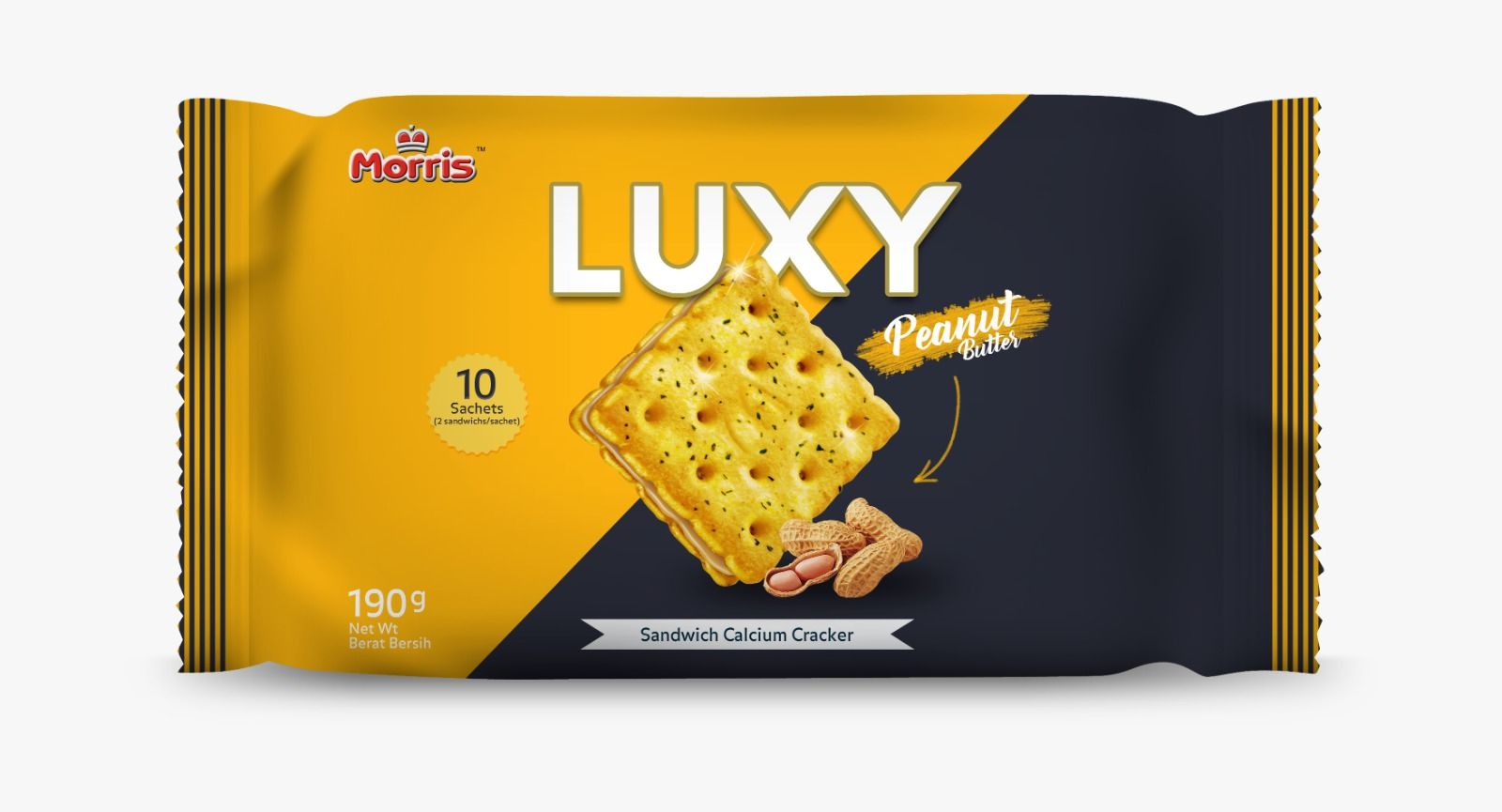 Morris Luxy Peanut Butter Sandwich Calcium Crackers (190g)