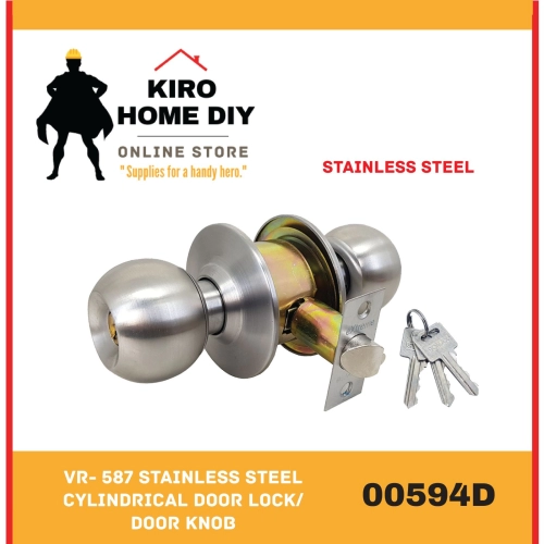VR- 587 Stainless Steel Cylindrical Door Lock/ Door Knob - 00594D