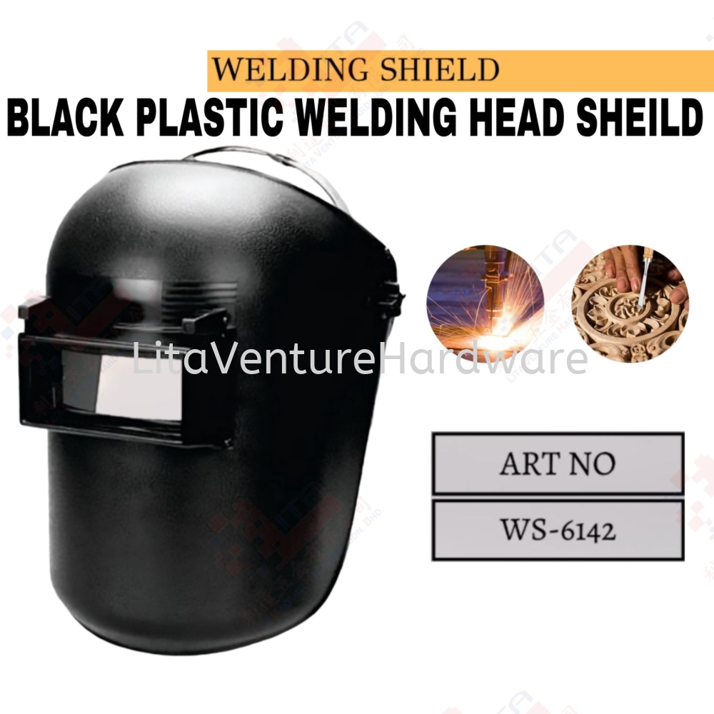 BLACK PLASTIC WELDING HEAD SHEILD - WS6142