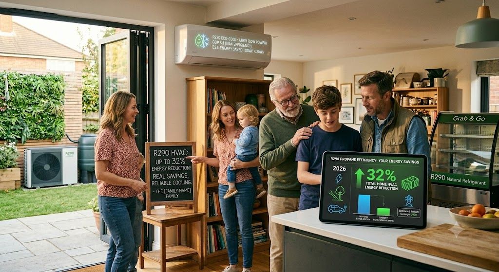 R290 HVAC energy consumption reduction