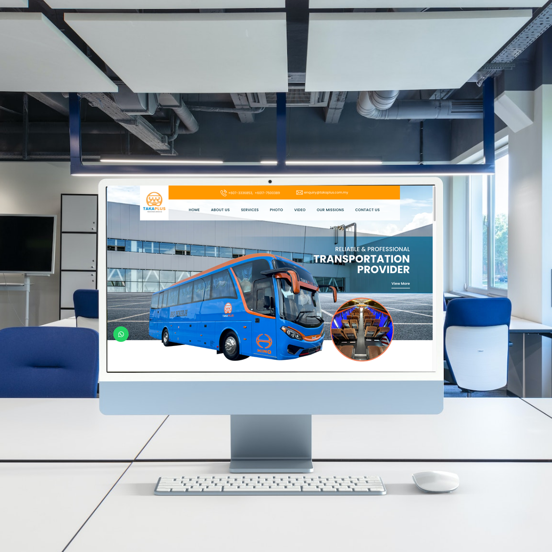 Takaplus Factory Bus Service Page Made Quote-Ready