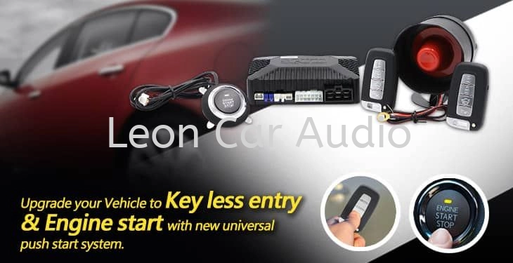 Proton satria neo PKE fully Keyless intelligent smart alarm system with Push start button and engine auto start