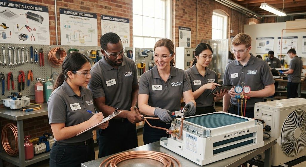 Split unit HVAC installation training