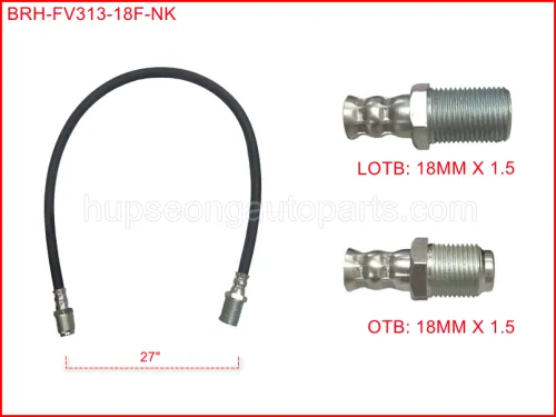 FUSO FV313 03422-14001 FRONT BRAKE HOSE #NIKKO #BRH18151815 27" #BRH=2O (BRH-FV313-18F-NK)